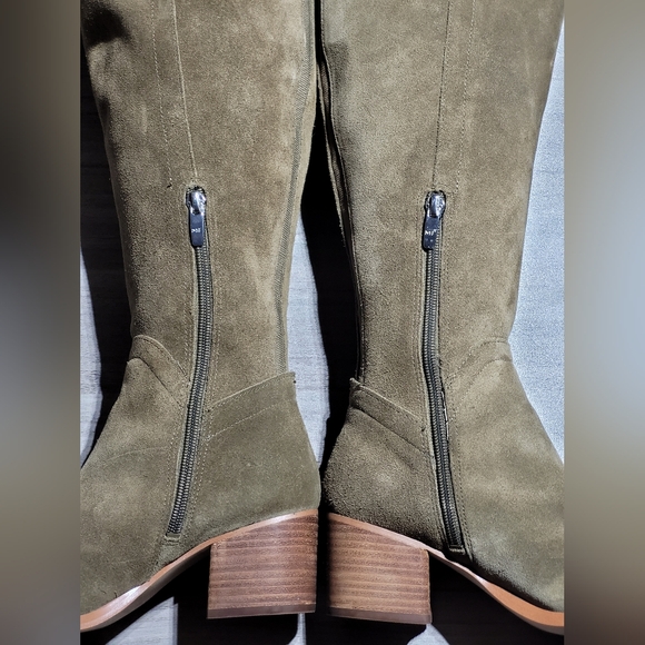 Marc Fisher Elanie Over the Knee High Olive Suede Leather Wide-Calf Boots Sz 6 - Picture 7 of 12